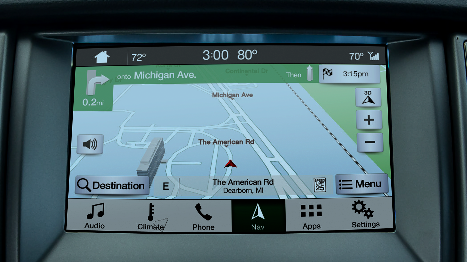SYNC® 3.4 - Sistema de navegación satelital (GPS)