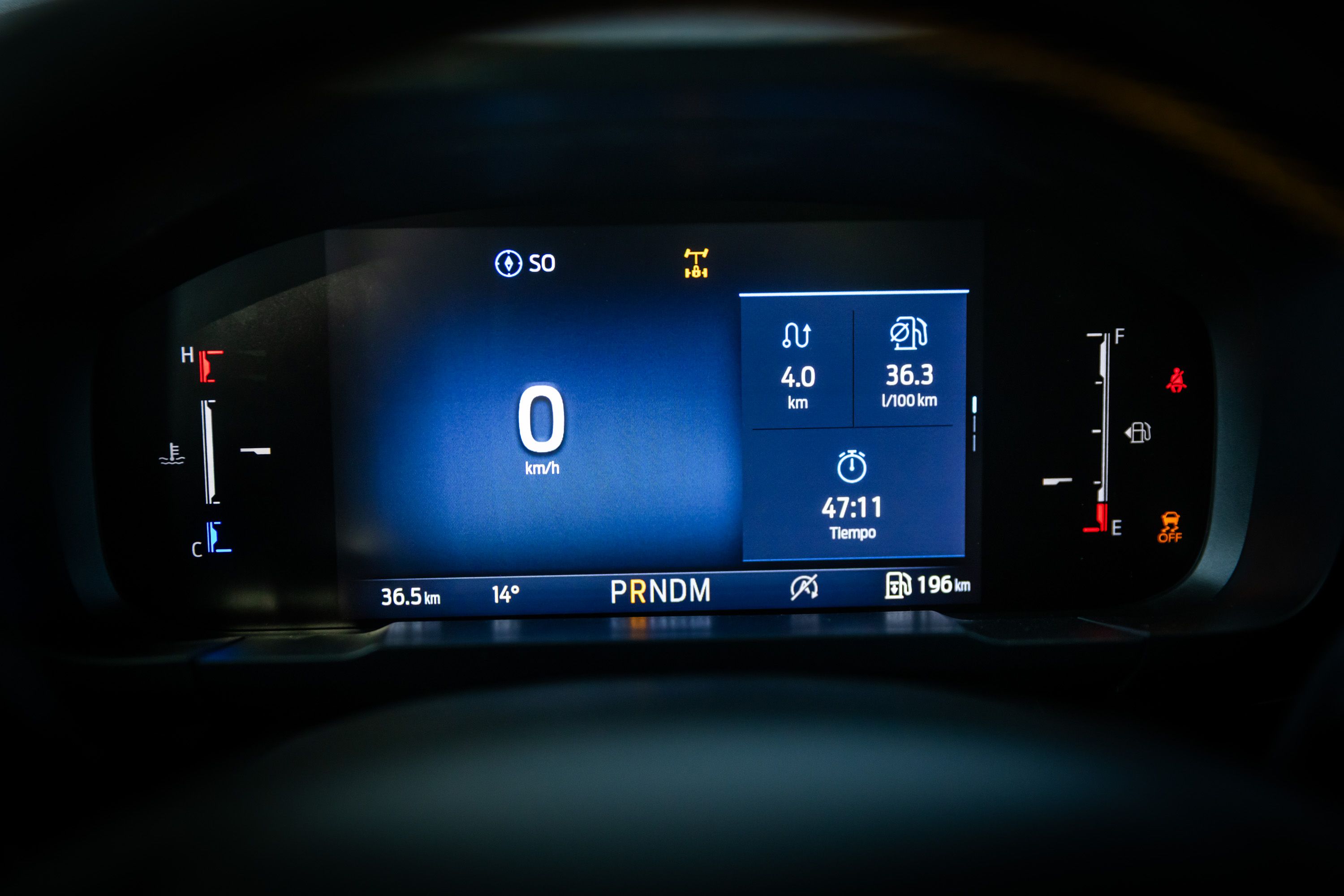 Panel de Instrumentos con pantalla digital de 8