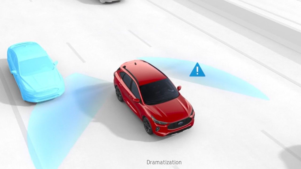 Sistema de información de punto ciego con alerta de tráfico cruzado