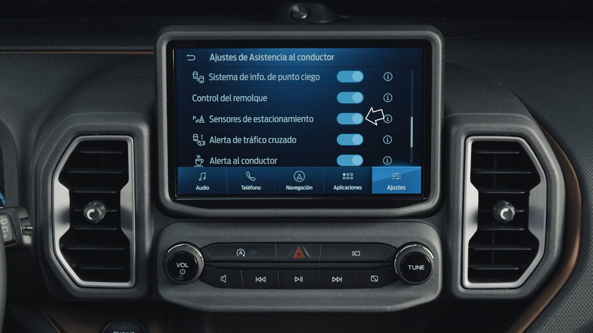 Sensores de estacionamiento traseros